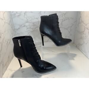 Bcbgeneration Haxah Pointed Toe Ankle 3 Inch Heel Boot, Size 8.5 Black, Pre-own